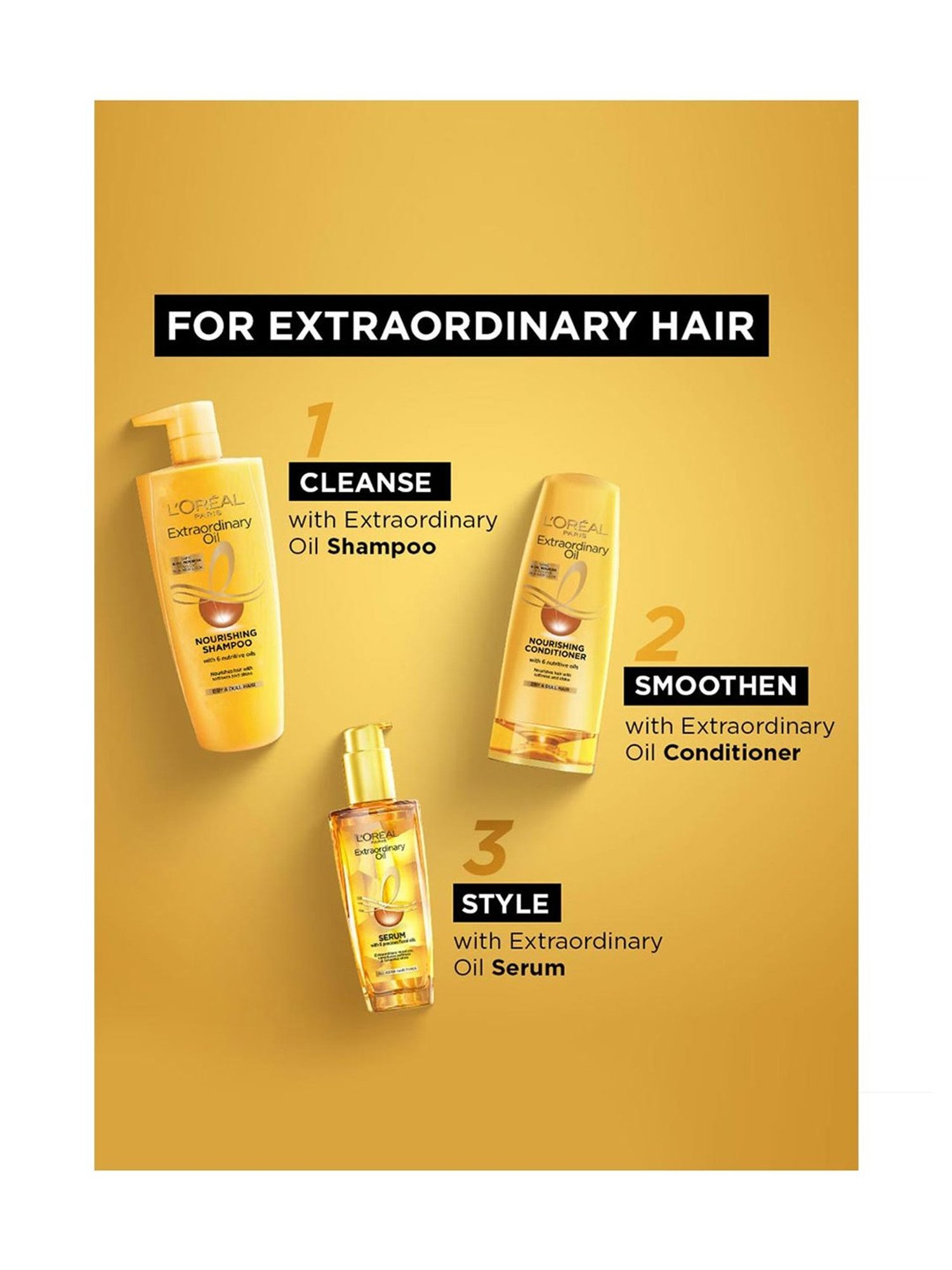 L'Oreal Paris Extraordinary Oil Nourishing Shampoo for Dry & Dull Hair - 1000 ml