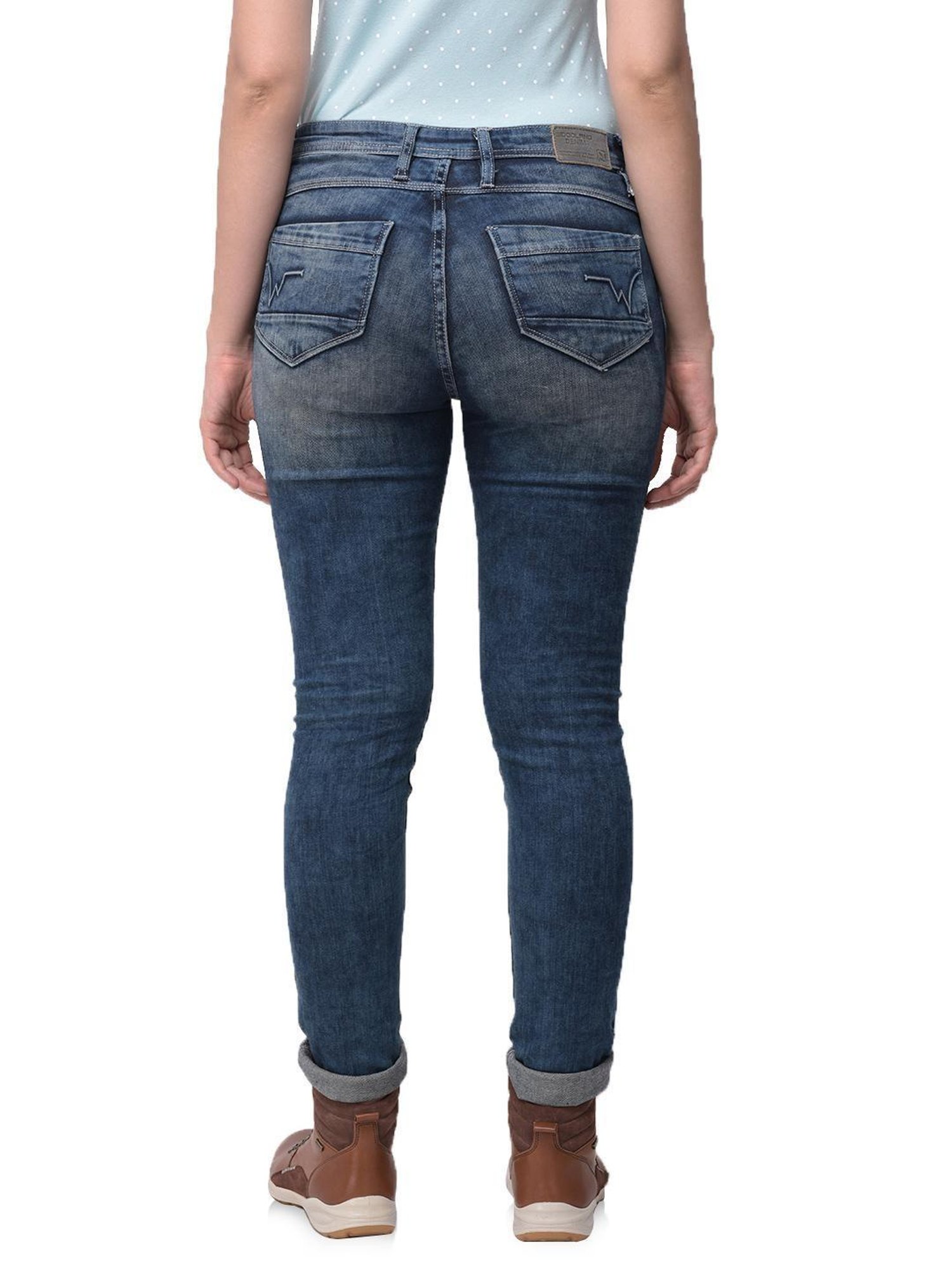 Woodland Dark Blue Skinny Fit Jeans