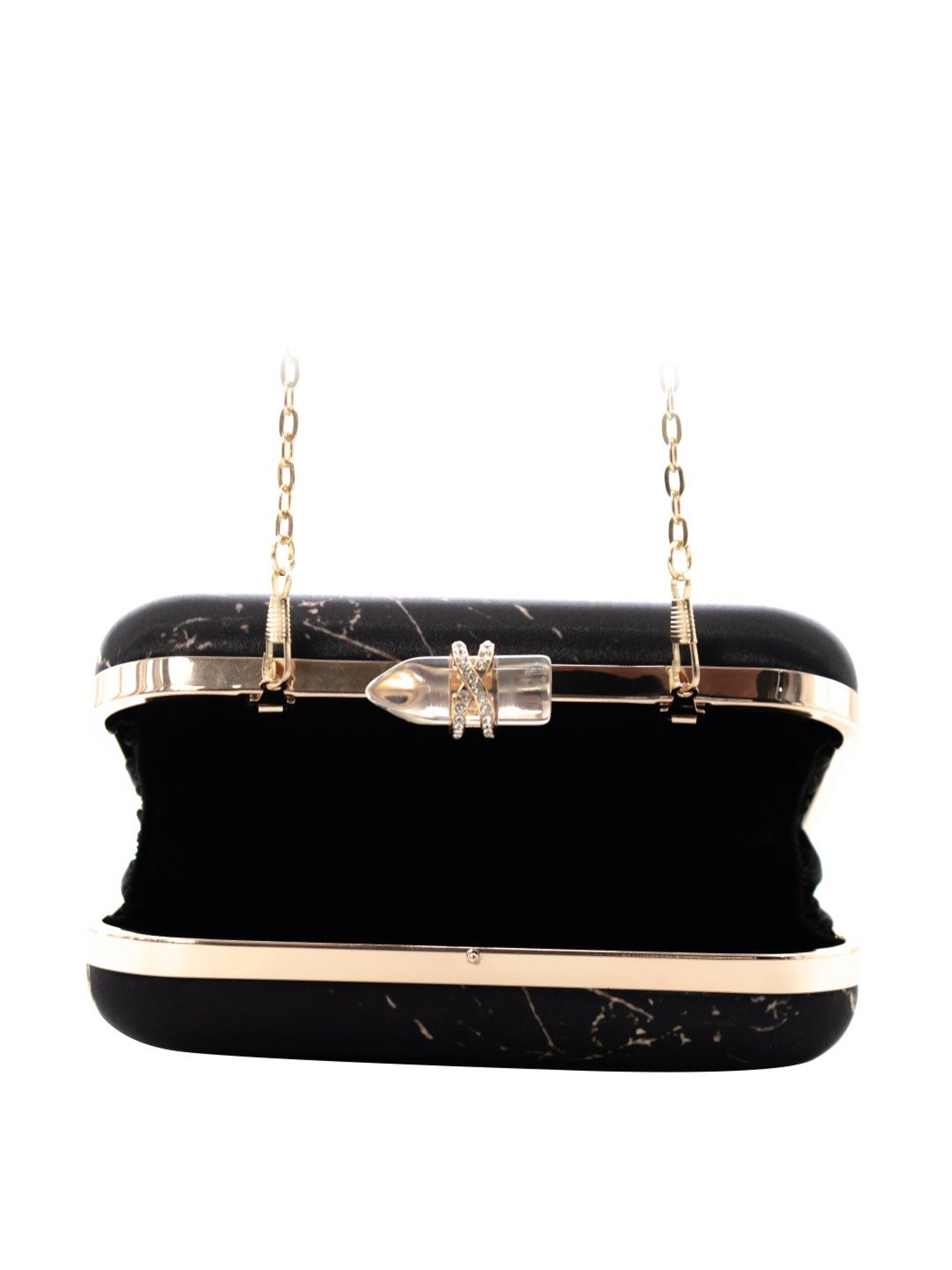 Sugarcrush Black Satin Clutch
