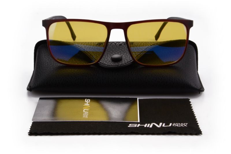 SHINU Monitor Users Anti Blue Light Computer Glasses Orange Lens and Driving Anti fatigue Computer Gaming glasses-SH078