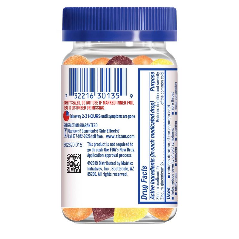 Zicam Cold Remedy Medicated Drops - Fruit - 25ct