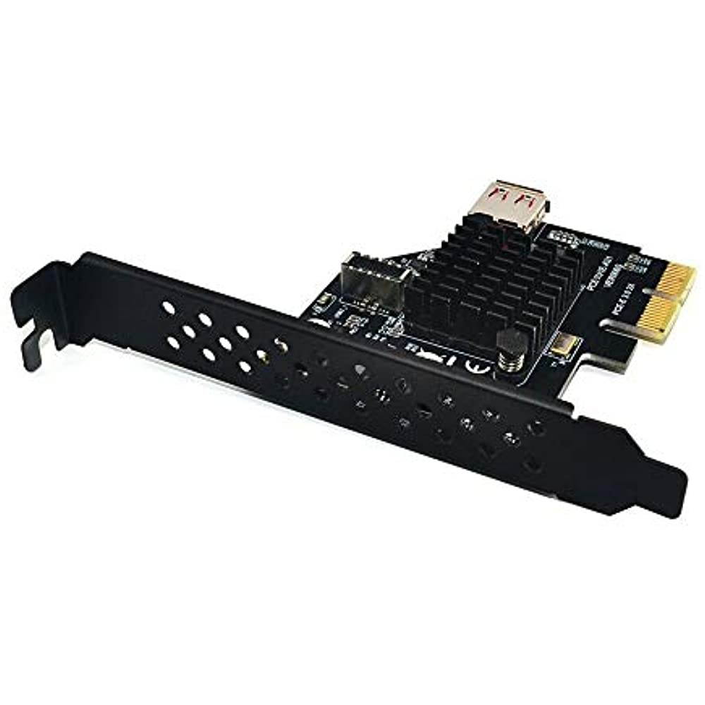 axGear PCIe to USB 3.1 Type E Front Panel Socket Adapter Card Express for Motherboard
