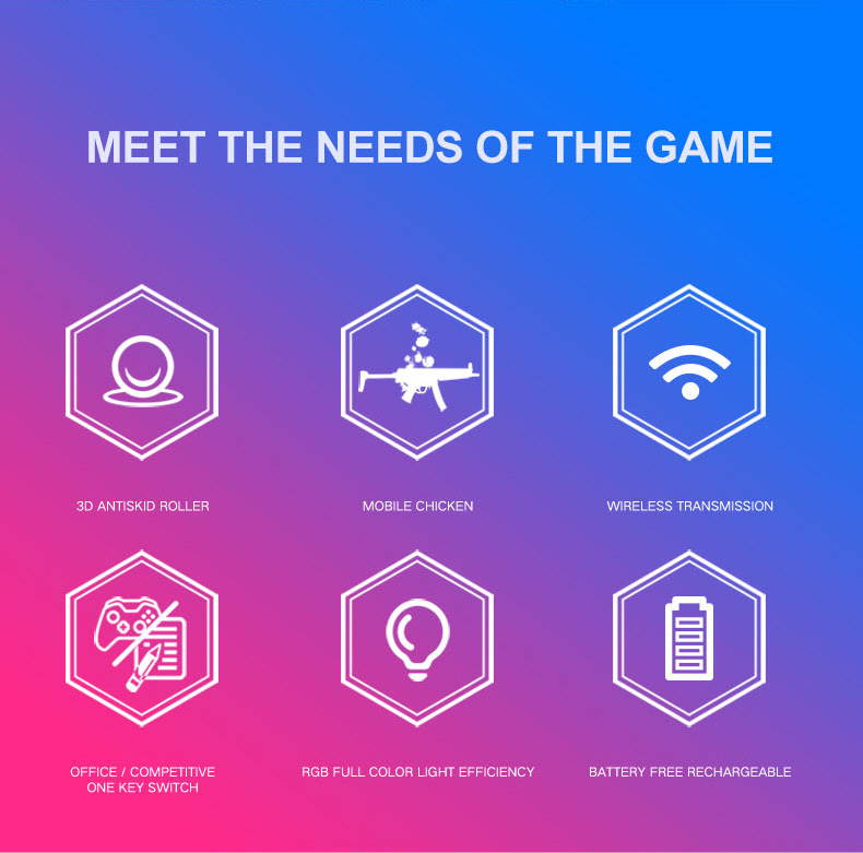 X11 E-sport Wireless Mouse Rechargeable Luminous Mechanical Gaming Mouse