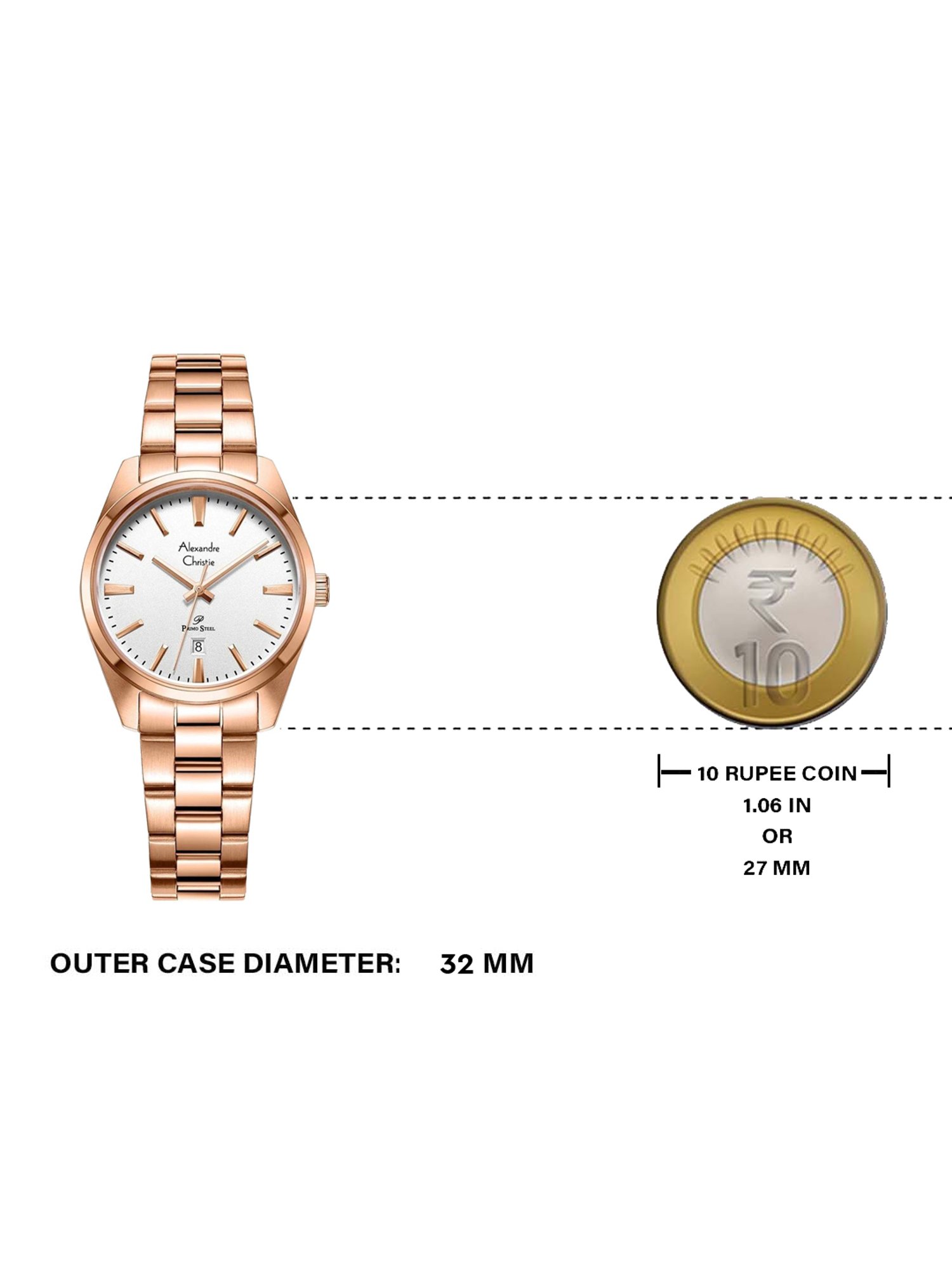 ALEXANDRE CHRISTIE 1035LDBRGSL Primo Steel Classic Analog Watch for Women