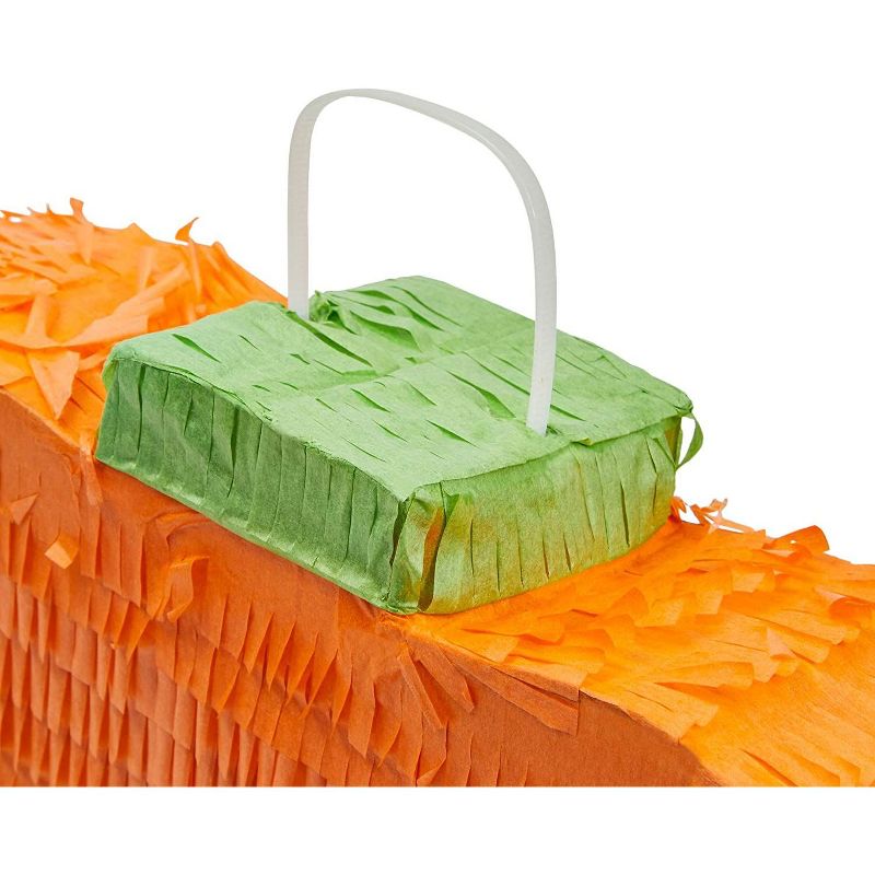 Spooky Central Small Pumpkin Pinata for Halloween Party, Pull String (16.5 x 13 x 3 In)