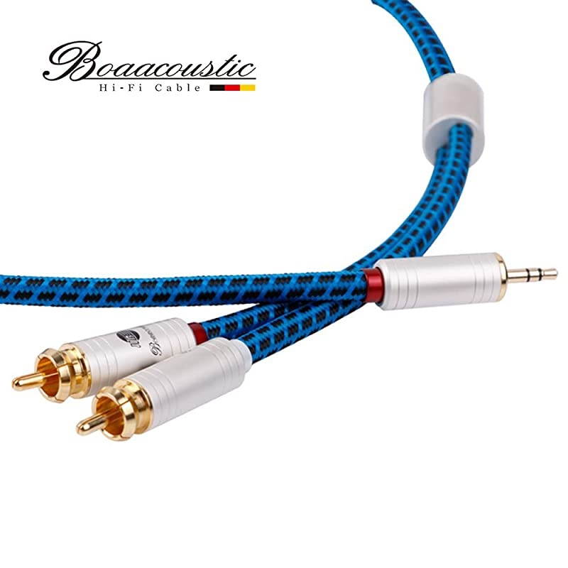 JIB  Blueberry Series 6N OCC 35MM Male to 2RCA Male HighEnd HiFi Cable 98ft3M