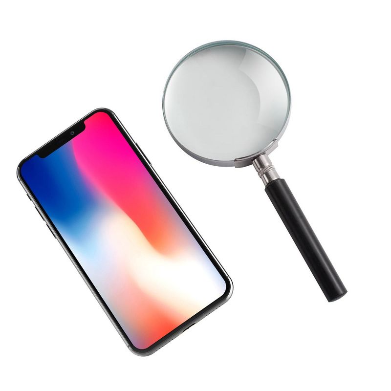 Insten Large 3X Handheld Magnifying Glass, 4" Magnifier Loupe for Reading Seniors Kids Science Insect - 100mm