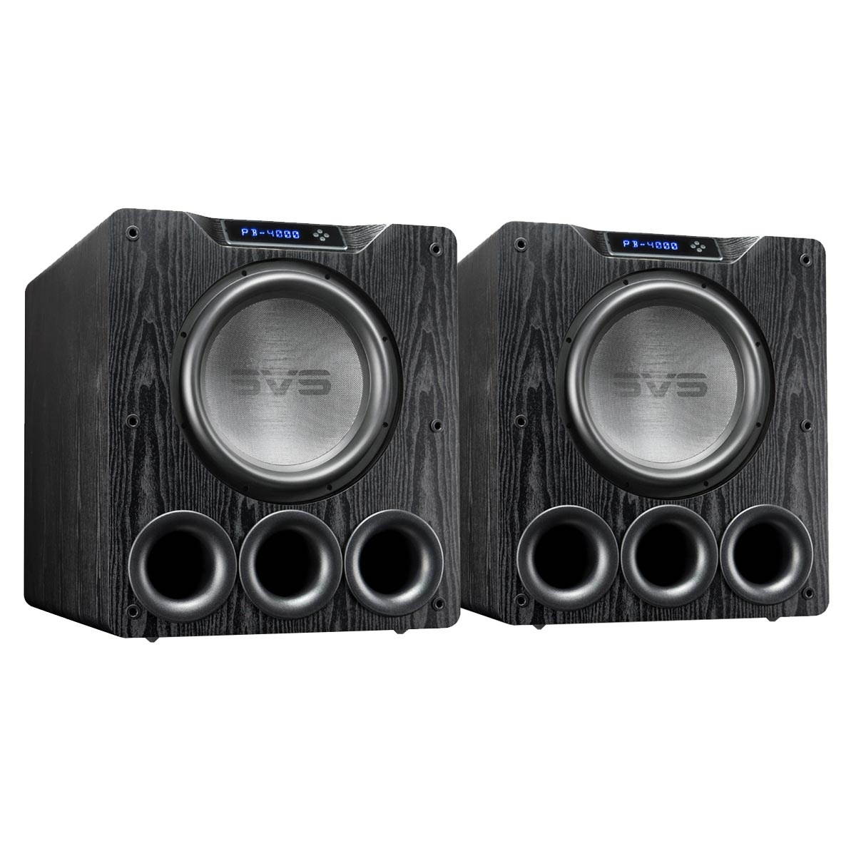 SVS PB-4000 13.5" 1200W Ported Box Subwoofers - Pair (Premium Black Ash)