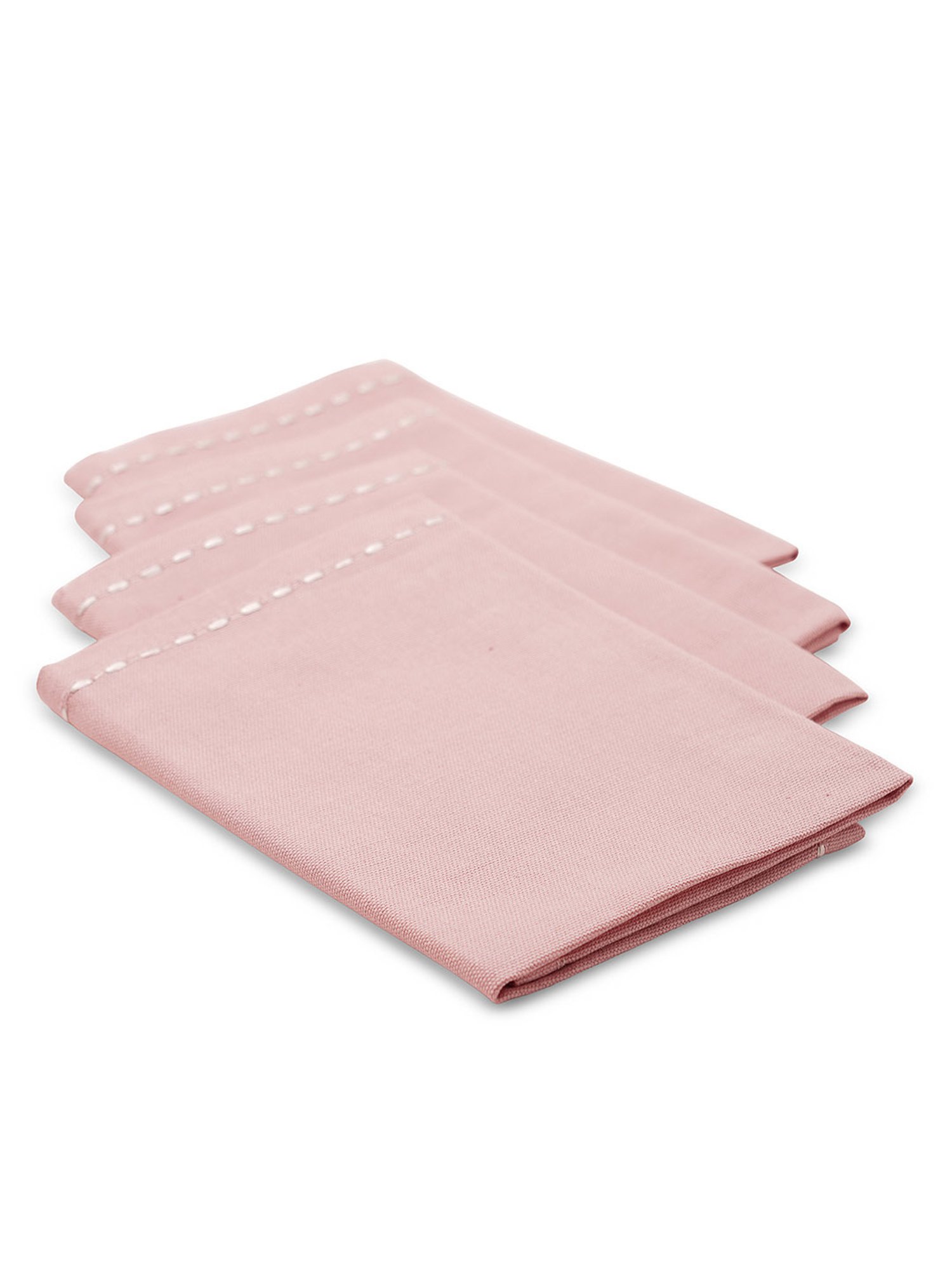 Pure Home and Living Pink Cotton Solid Table Napkins