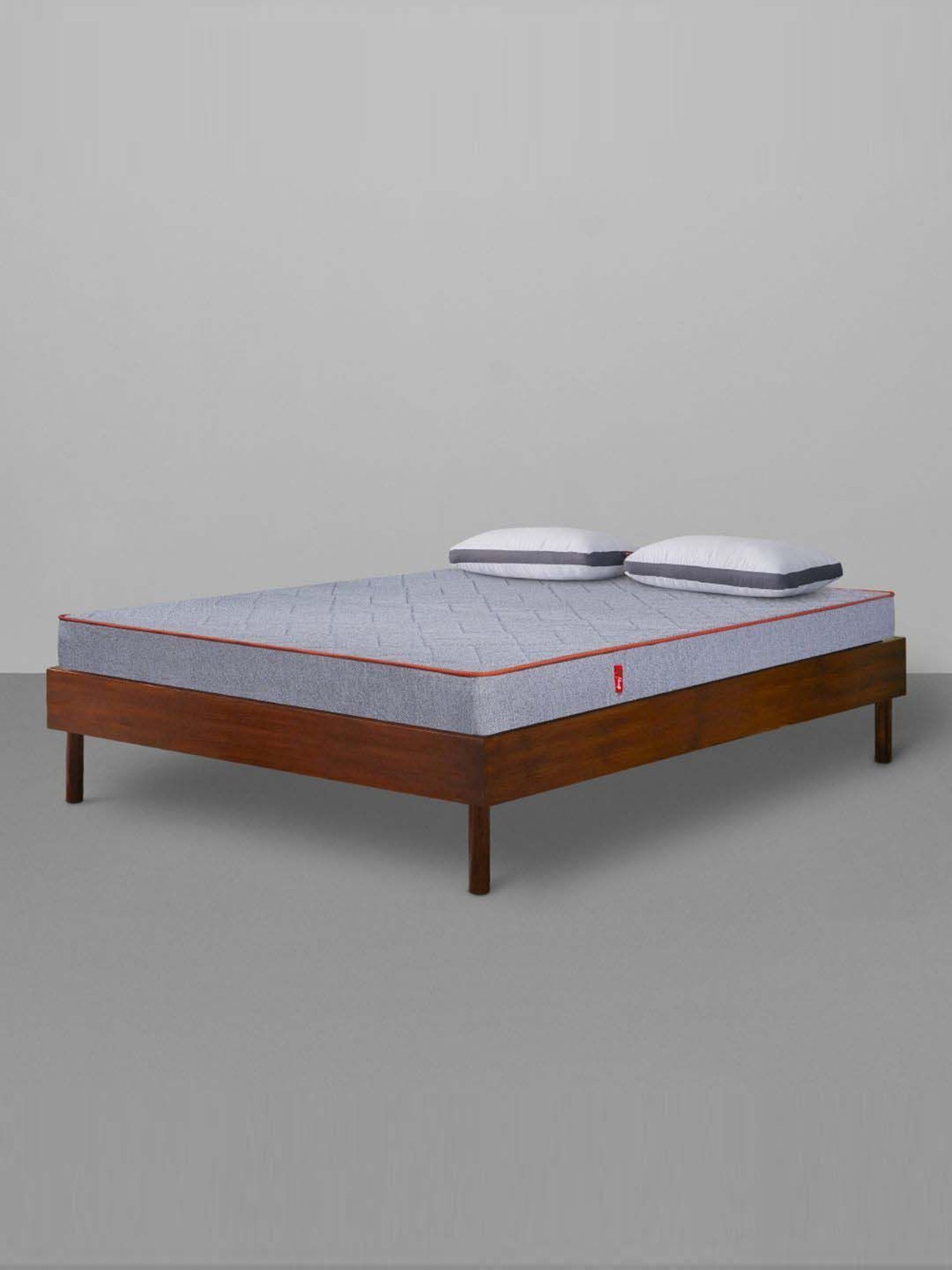 Sleepyhead Extreme Grey & Orange Foam Dual Sided Body IQ Memory Mattress With Firm Firm Sides