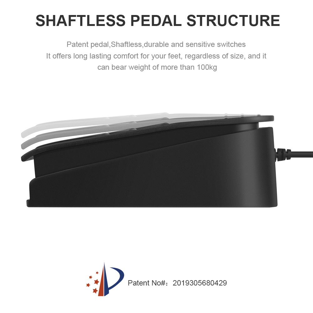 [Upgraded] iKKEGOL USB Single Foot Pedal Optical Switch Control One Key Program Computer Keyboard Mouse Game Action HID