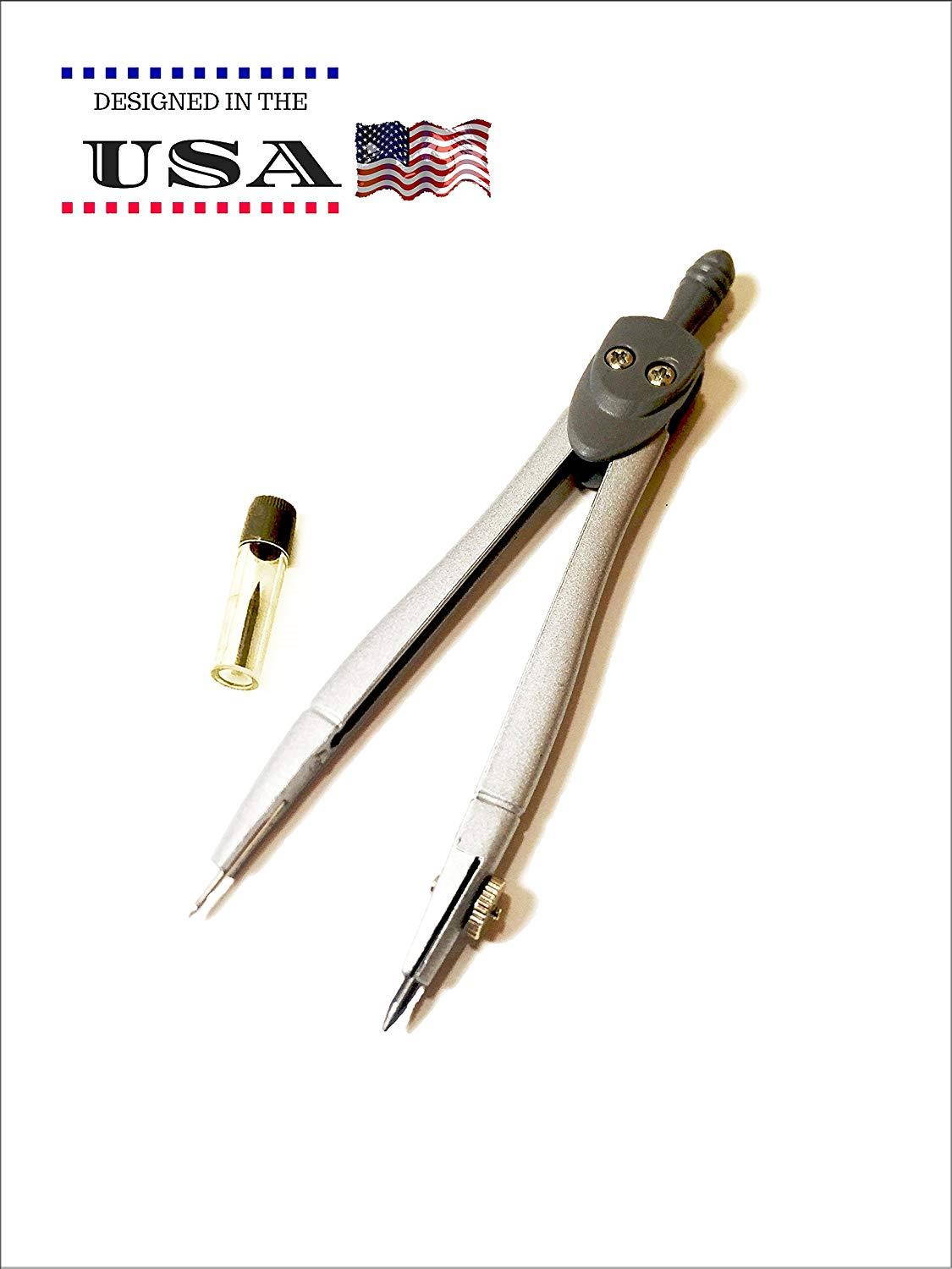 Mr. Pen- 15 Pcs Compass Set with Swing Arm Protractor (6"), Geometry Set for Students, Geometry Set for School, Divider, Set Squares, Ruler, Protractor, Compass Math, Compass and Protractor, Eraser