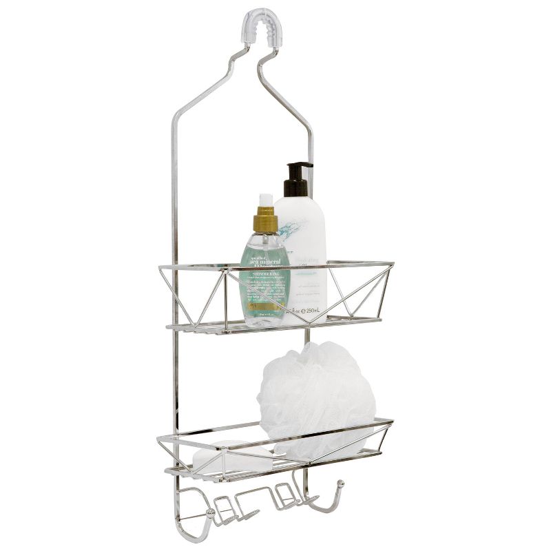 Geo Shower Caddy Chrome - Bath Bliss