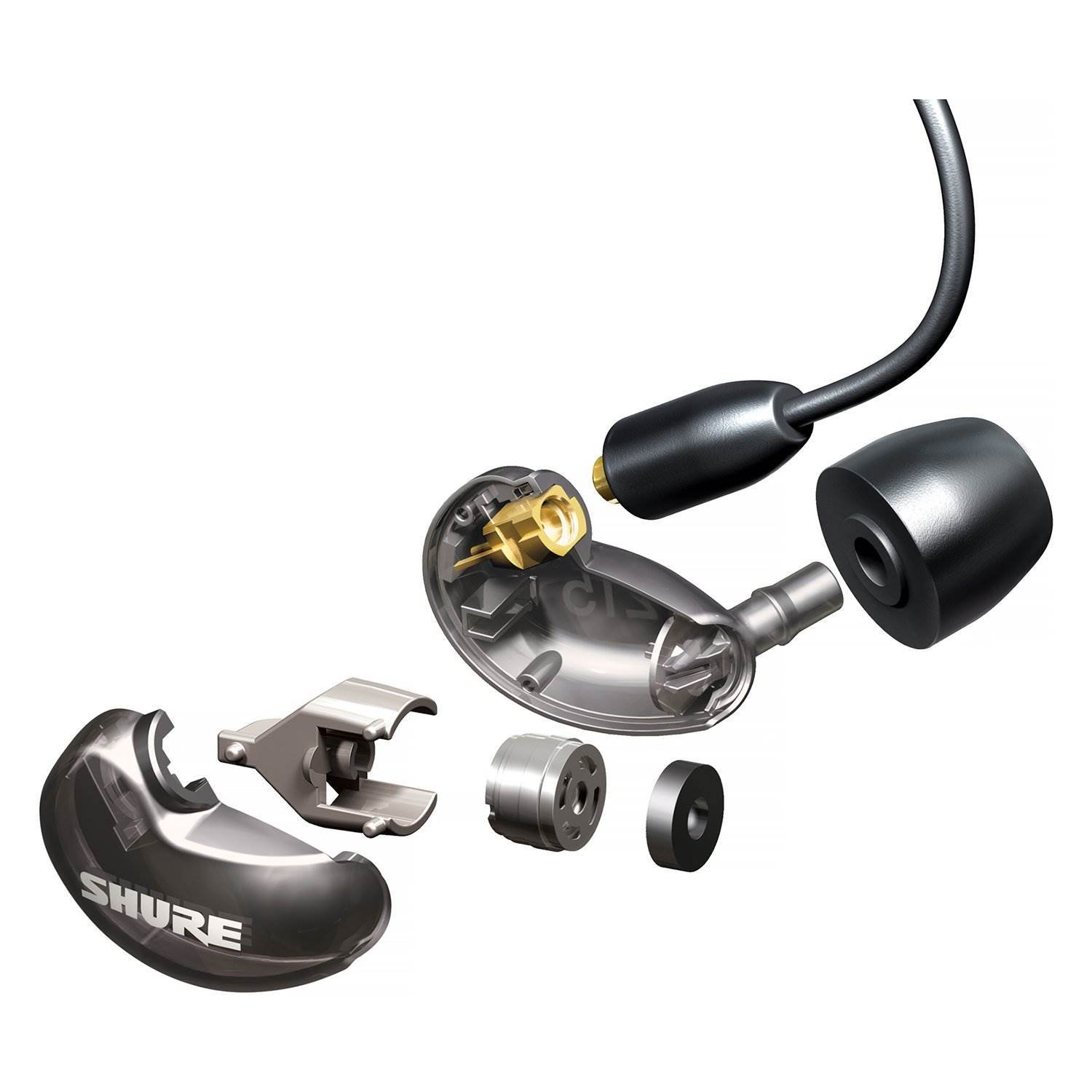 Shure Isolating MicroDriver Earphones In-Ear Stereo Headphones, Black