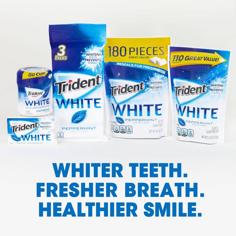 Trident White Peppermint Sugar-Free Gum - 180ct