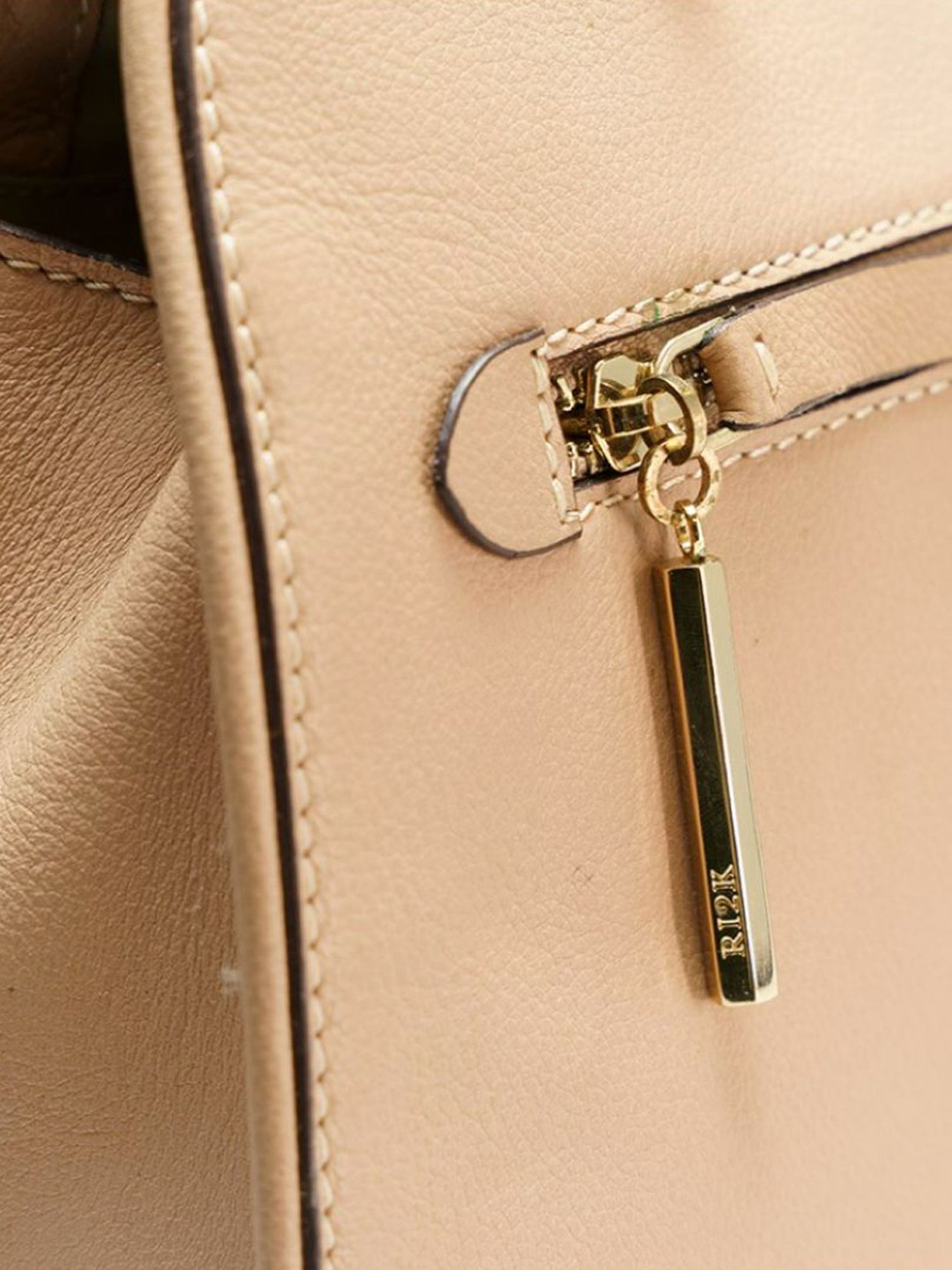 RI2K London Tan Leather Large Satchel Handbag