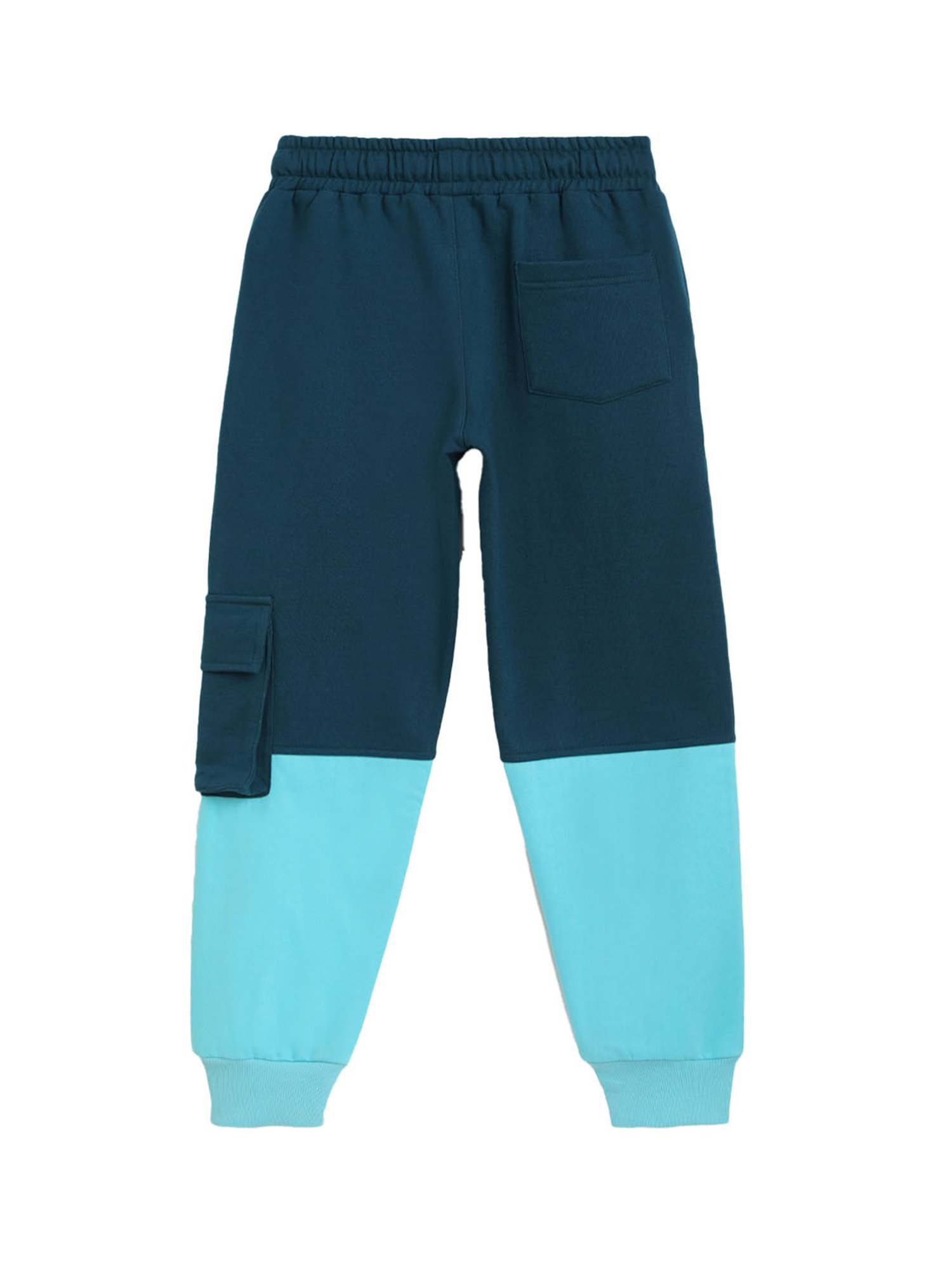 Li'l Tomatoes Boys Teal Solid Joggers
