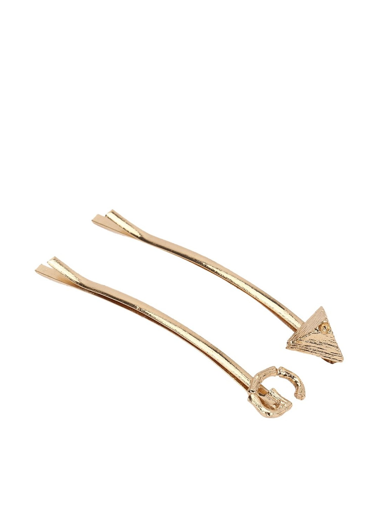 Golden Embellished Hair Clip - Set of 3