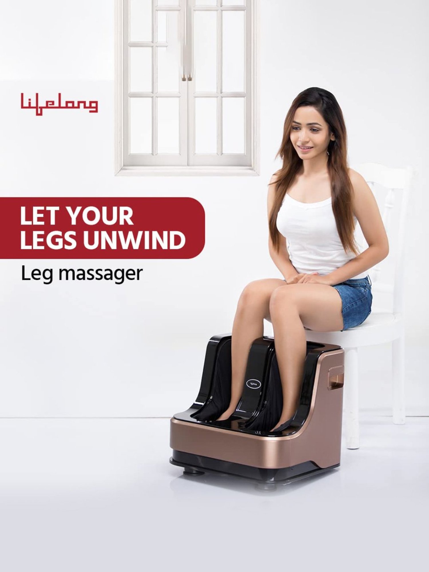 Lifelong LLM99 80W Foot, Calf and Leg Massager (Dark Brown)