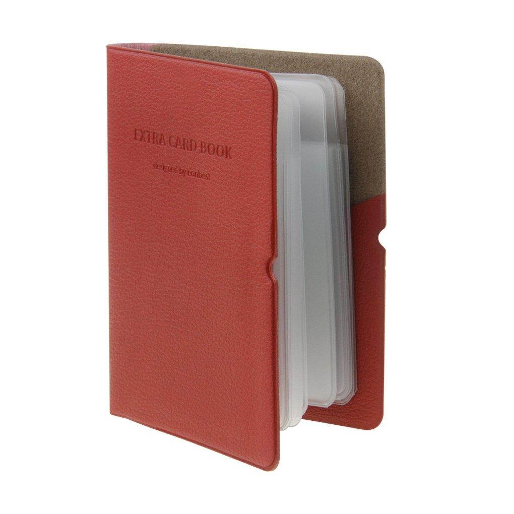 Business Credit Card Holder Case Wallet Purse Men Women PU Leather Practical Card Carry-on Bag Extra Card Book for 30 Cards with Index Cards for Easily Search