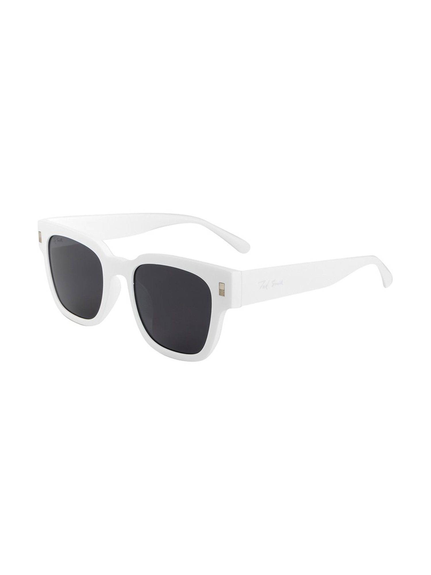 Ted Smith Black Wayfarer Unisex Sunglasses