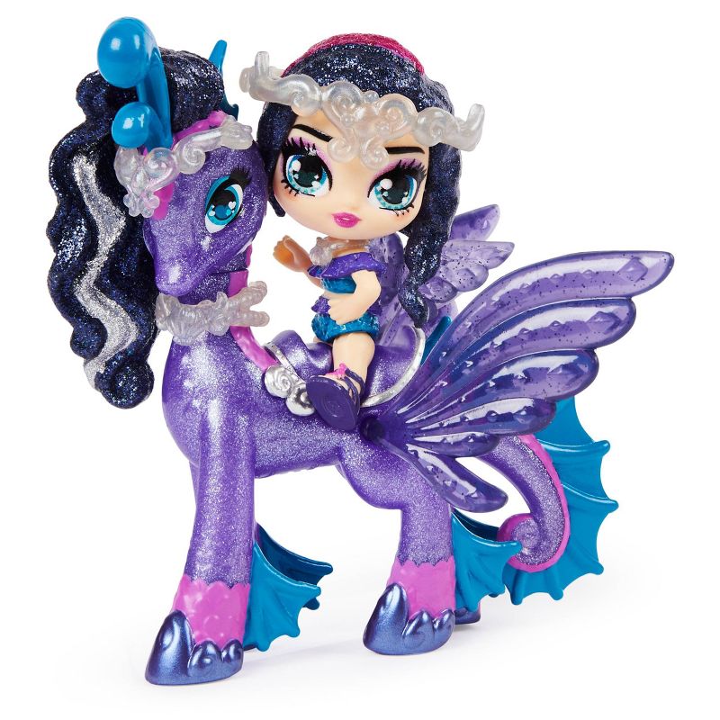 Hatchimals Pixies Riders Black Glitter Lily Pixie & Seastallion Glider Hatchimal Set with Mystery Feature