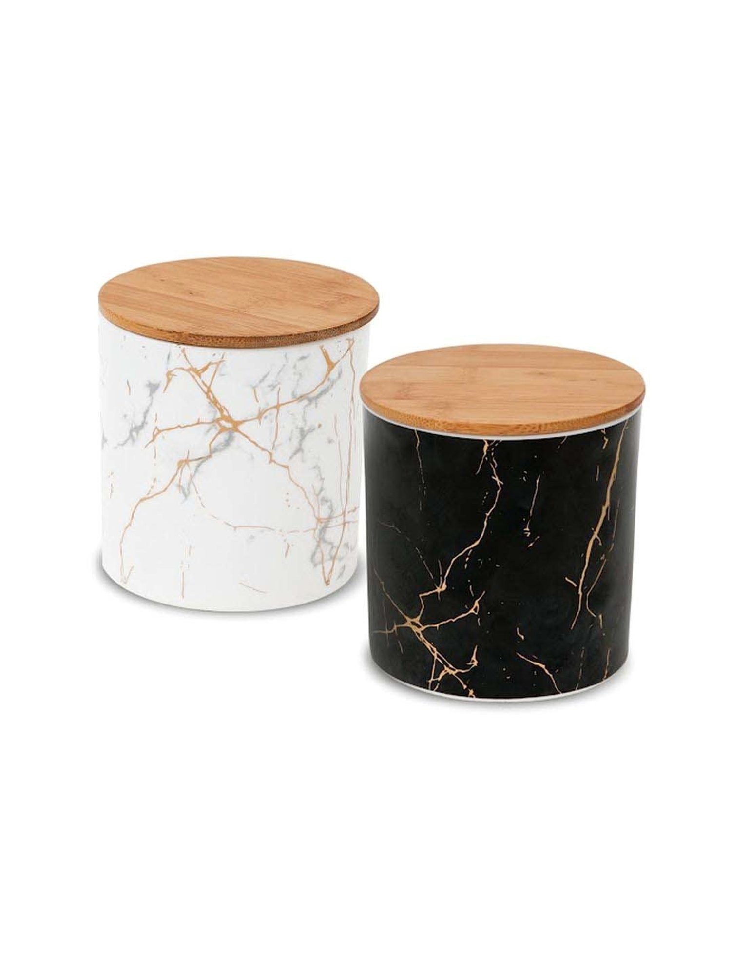 Clay Craft Off-White Ceramic Storage Box (0.3 L) - Set of 2