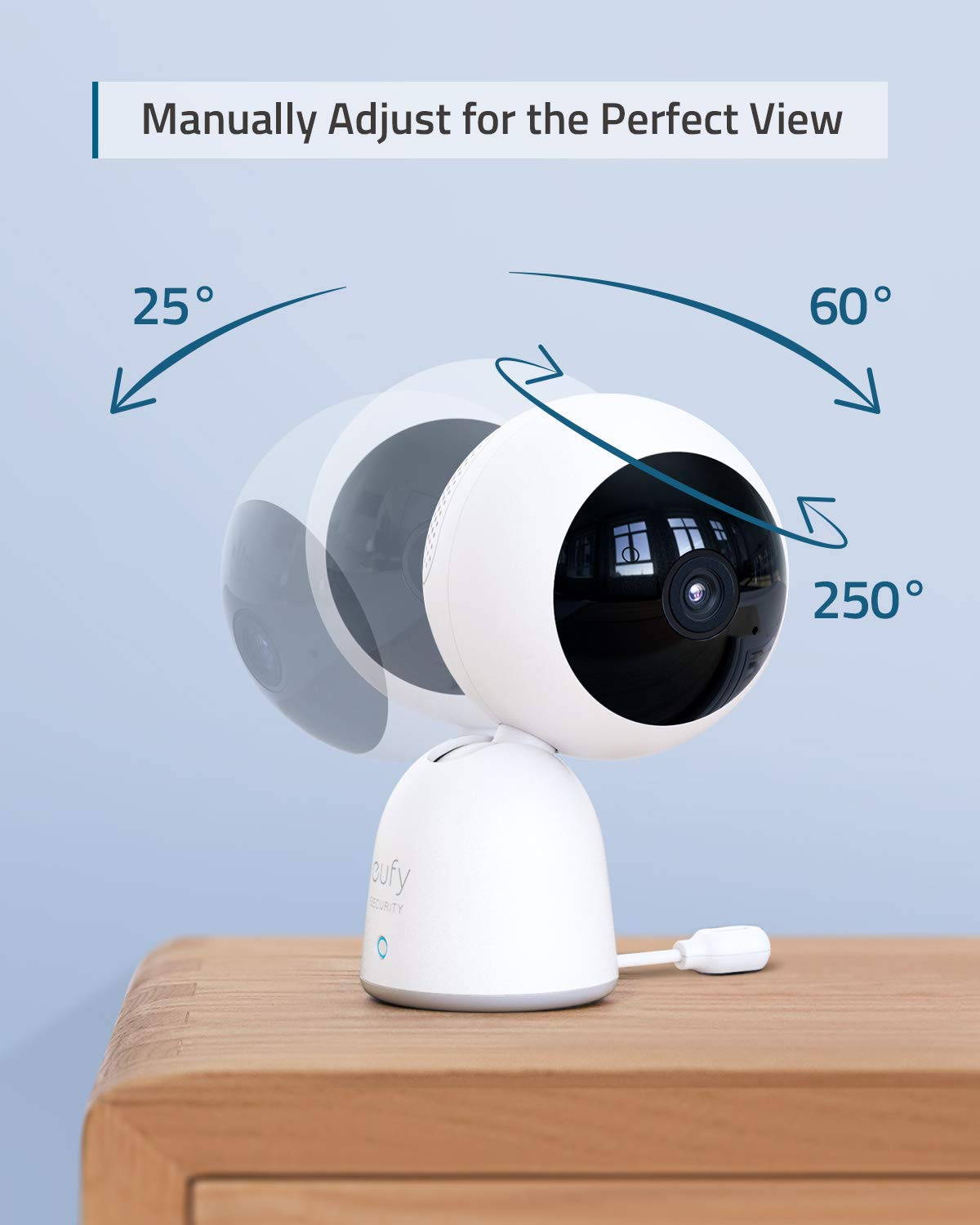 eufy Security Video and Audio Baby Monitor, 720p Resolution, Large 5" Display, 5,200mAh Battery, 2-Way Audio, Night Vision, Lullaby Player, 1000 ft. Range, Ideal for New Moms, Manual Pan & Tilt