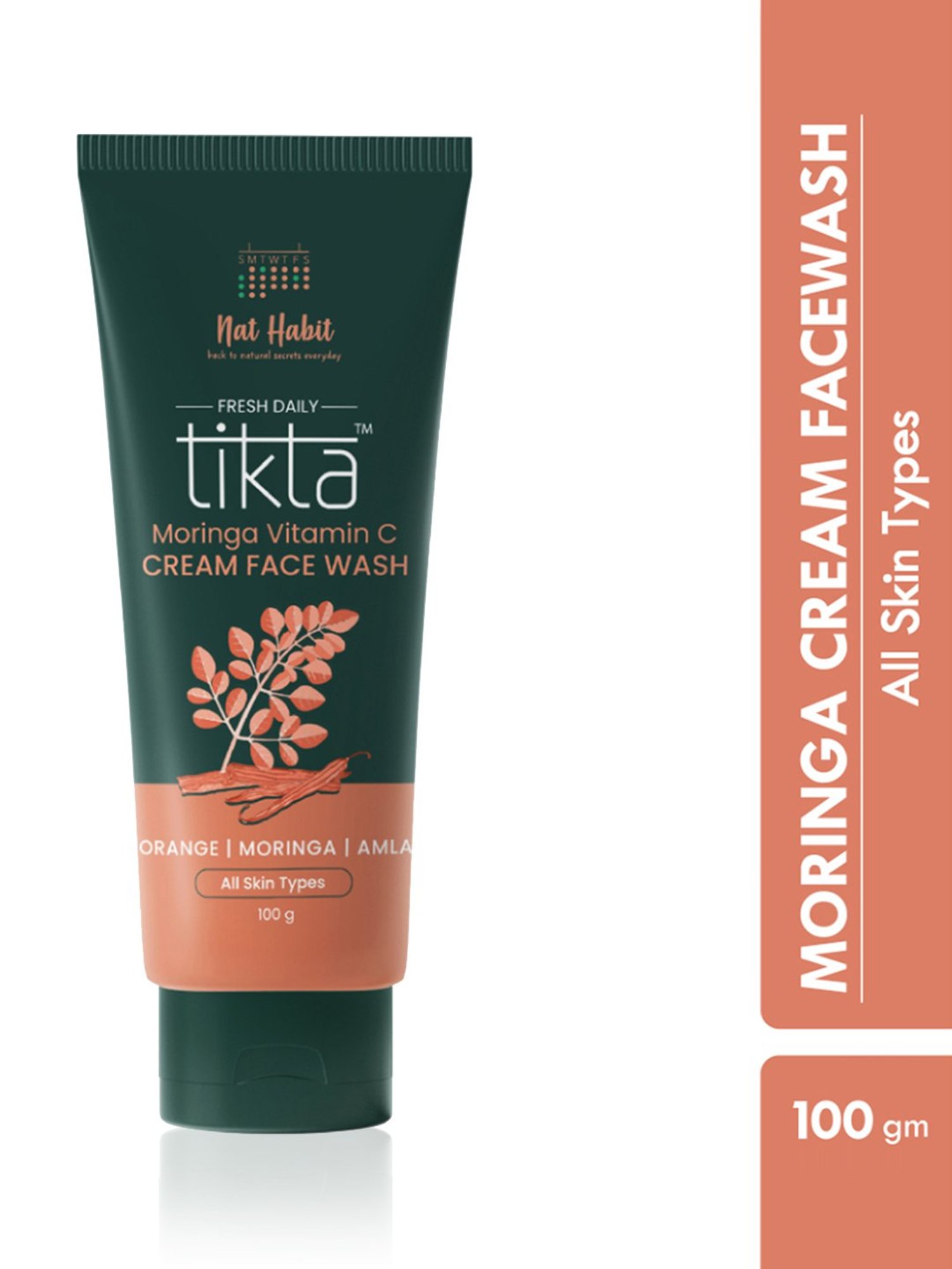 Nat Habit Tikta Moringa Vitamin C Cream Face Wash - 100 gm
