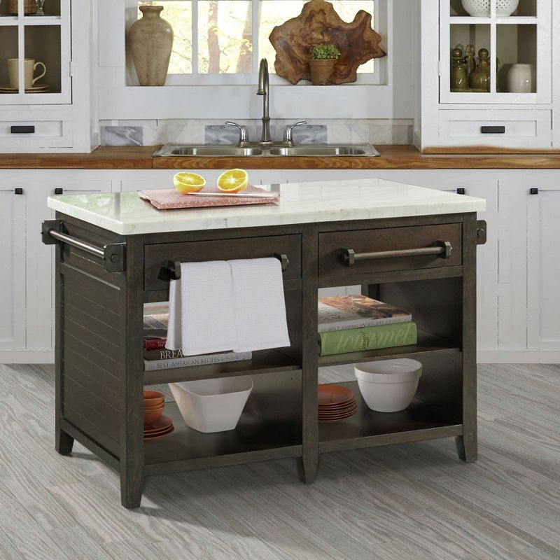 Vivian Kitchen Island Brown - Picket House Furnishings