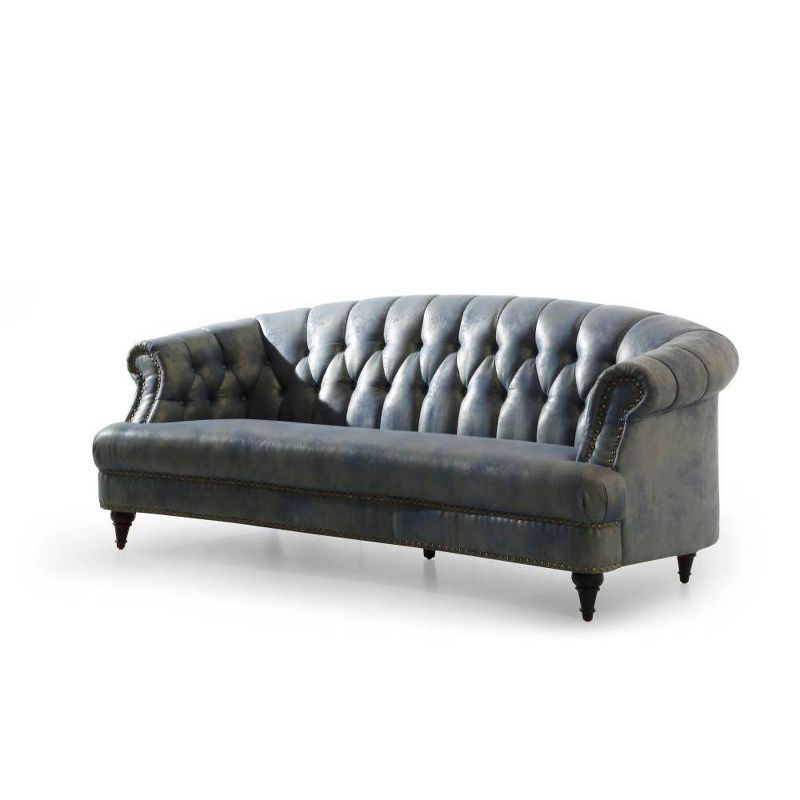 Byron Faux Leather 2 Seater Reclining Loveseat Dark Brown - Baxton Studio