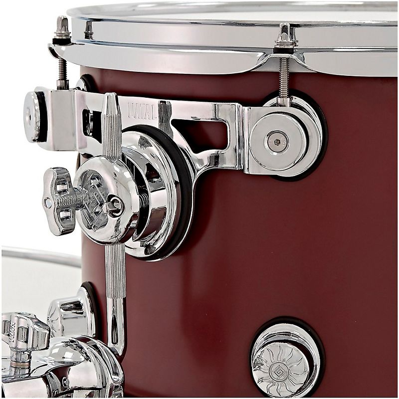 Natal Drums Cafe Racer Traditional Jazz 3-Piece Shell Pack with 18 in. Bass Drum Oxblood Red Hot Rod Suede