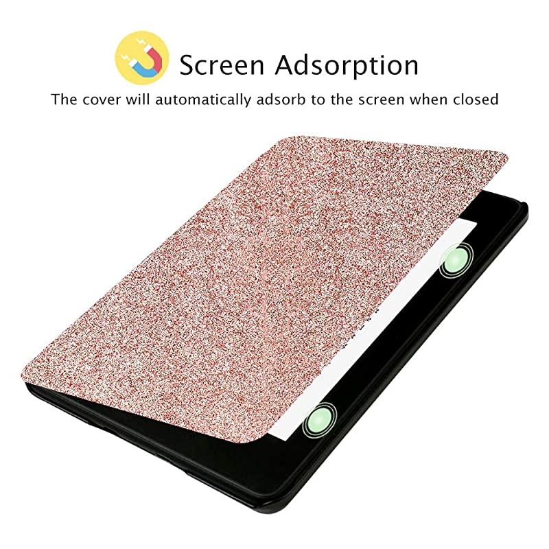 PU Leather Case for Allnew Kindle Paperwhite 10th Gen 2018 Release onlyWill Not fit Prior Gen Kindle Devices Shinning Gold