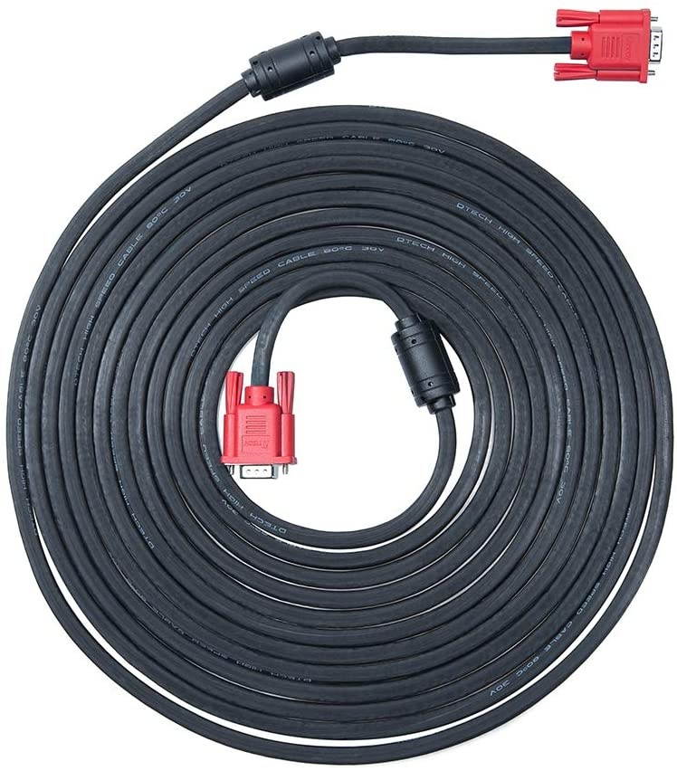 DTECH Full HD 1080P Computer Monitor VGA Cable 10 Feet with Dual Ferrite Cores Standard 15 Pin Male to Male VGA Wire