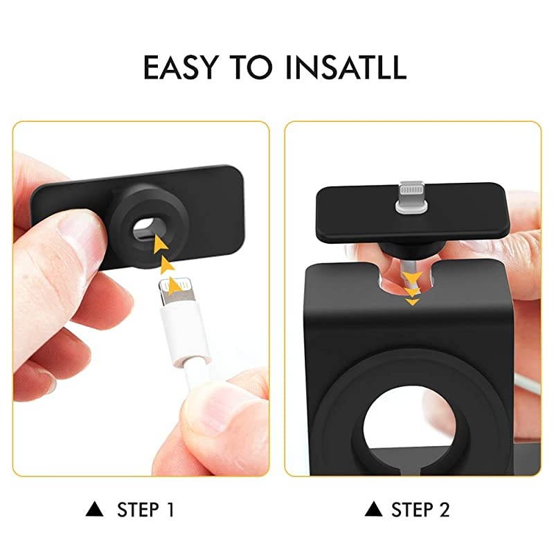 3 in 1 Charging Station Holder for Apple Watch, Aluminum Desktop Holder for Cell Phone, AirPods Pro/AirPods 2/ AirPods and Apple Watch Series SE/6/5/4/3/2/1(Rose Gold)