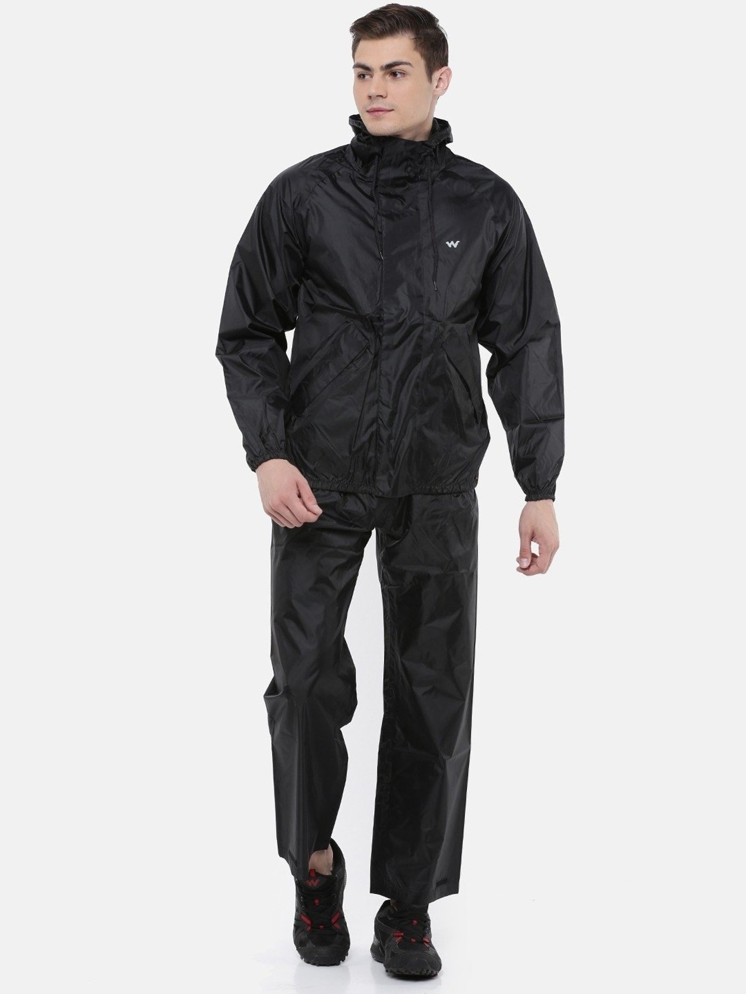 Wildcraft Black Regular Fit Raincoat Set