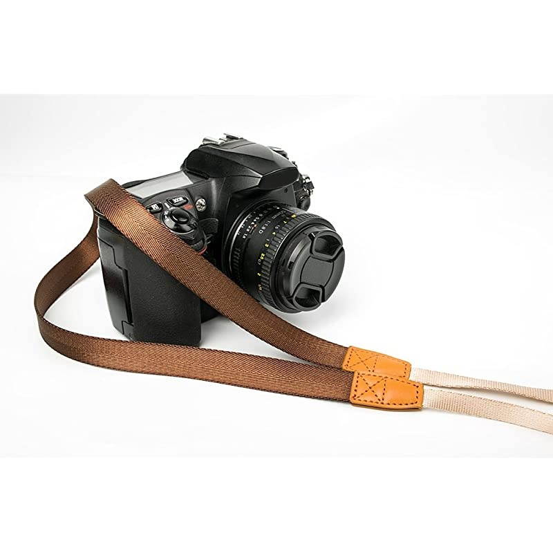 Universal Adjustable Slim Shoulder Sling Neck Strap for All Camera DSLR SLR Coffee Brown
