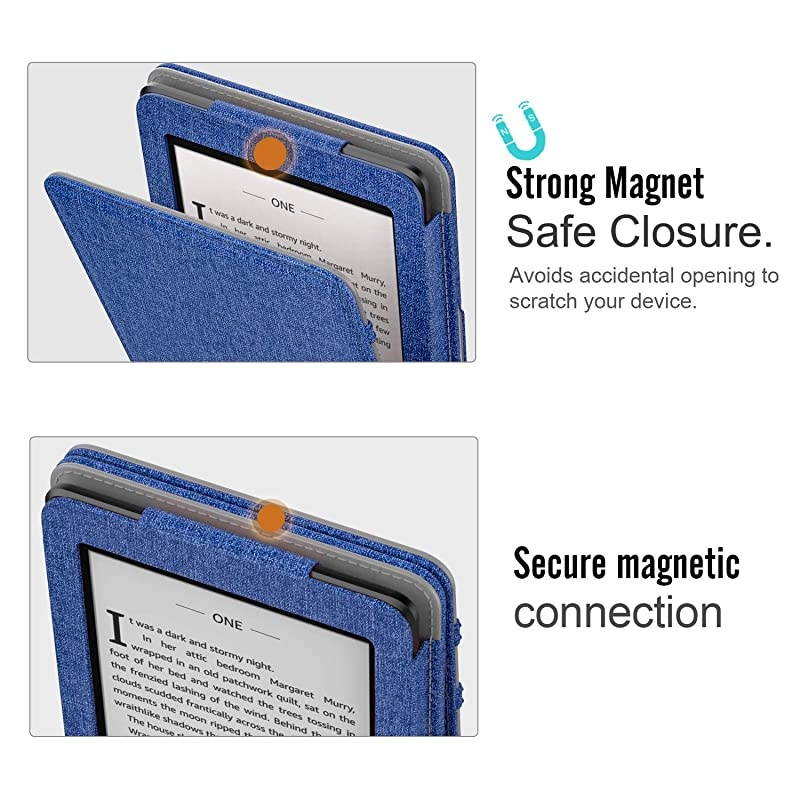 Case Fits Kindle Paperwhite (10th Generation, 2018 Releases), Premium Vertical Flip Cover with Auto Wake/Sleep Compatible for  Kindle Paperwhite 2018 E-Reader - Black