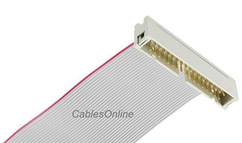 CablesOnline, 24 inch 34-Pin IDC 2.54mm-Pitch (2x17) 34-wire M/F Flat Ribbon Extension Cable, FF-004