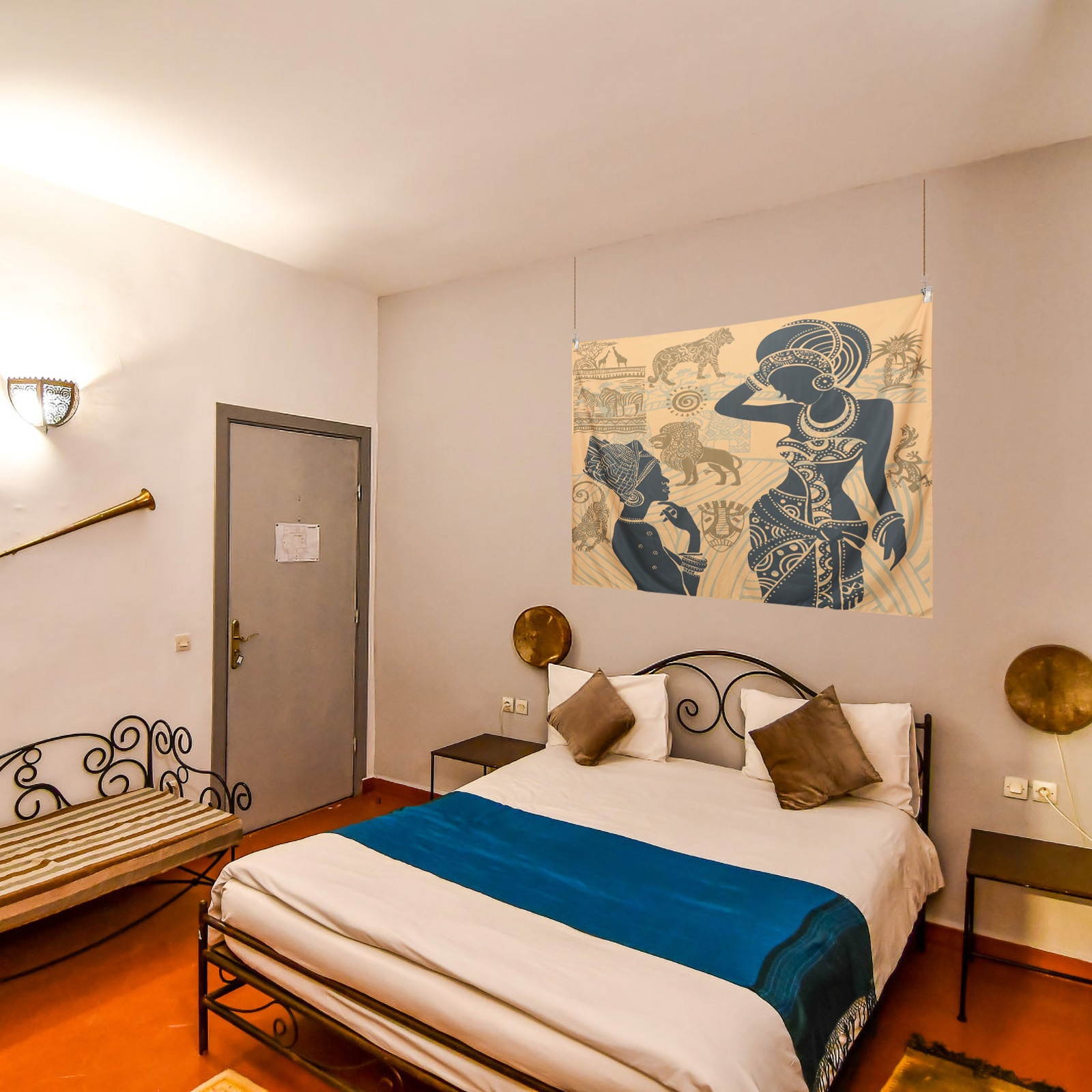 1pc Wall Hanging Tapestry Wall Art Decoration African Women Background Cloth