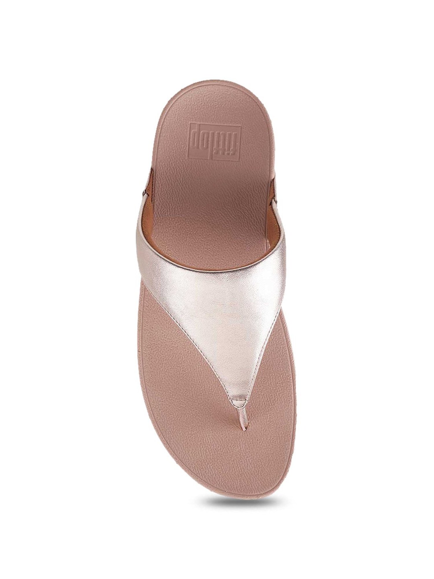 FitFlop Women's Rose Gold Thong Wedges