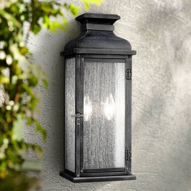 Feiss Pediment 18 1/4" High Zinc 2-Light Outdoor Wall Light