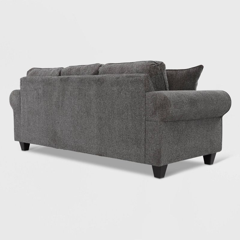 Boone Roll Arm Sofa Gray - True Seating