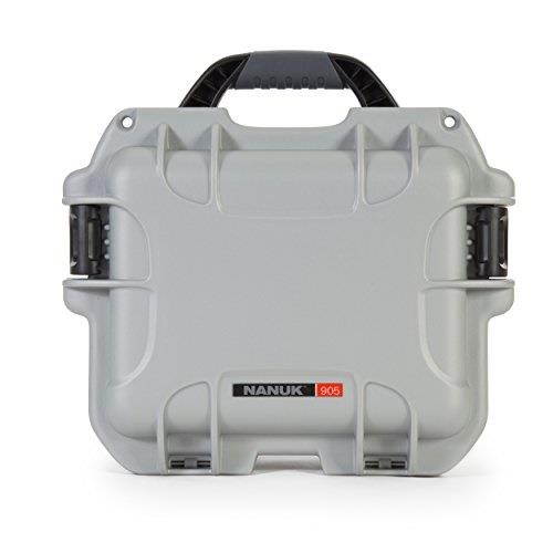 nanuk 905 waterproof hard case empty  silver