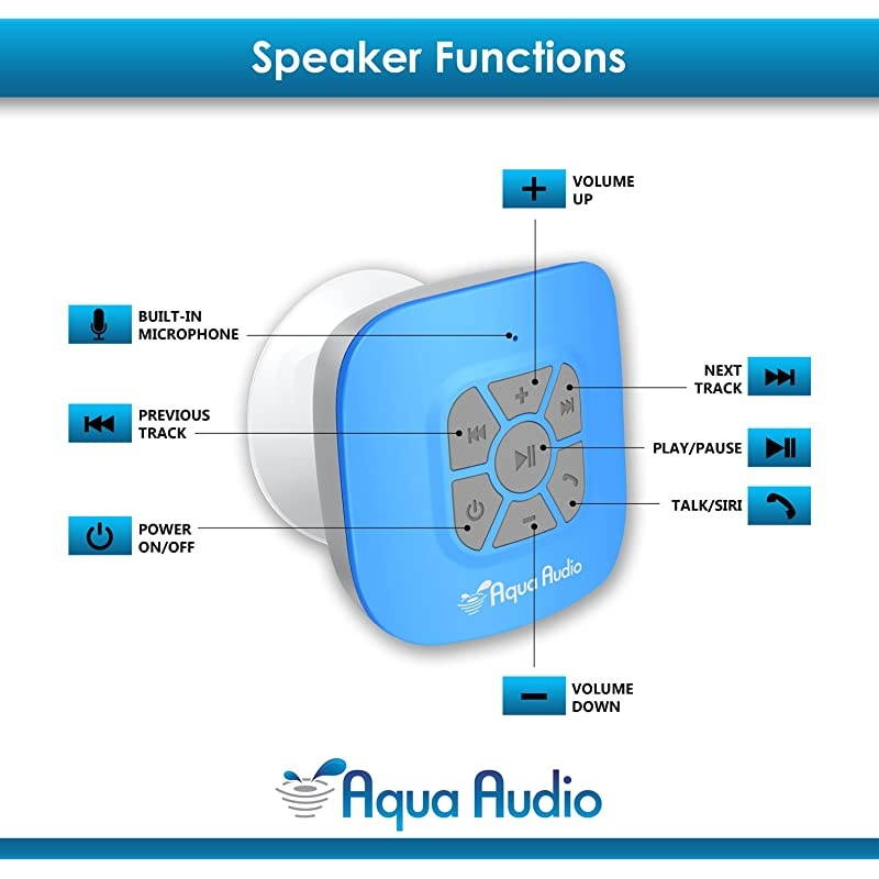 Portable Waterproof Bluetooth Speaker with Suction Cup 10 Hours PlaytimeBuiltin Mic