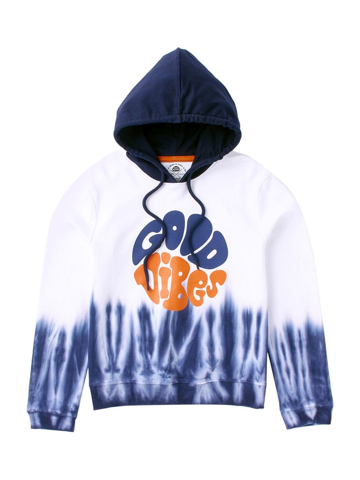 Cub McPaws Kids Blue & White Cotton Printed Full Sleeves Sweatshirt