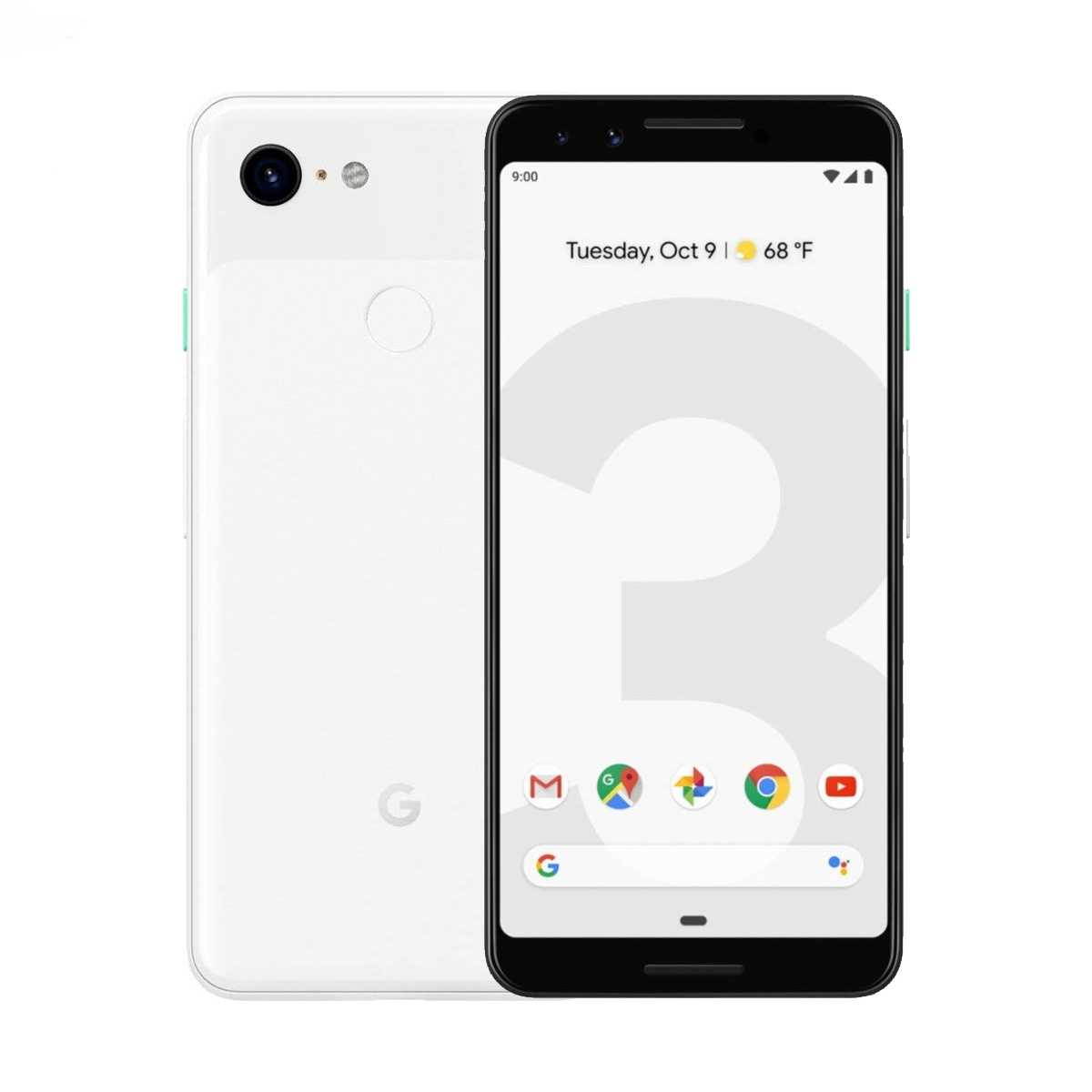 Google Pixel 3 XL 128GB Unlocked 4G LTE 6.3" P-OLED Display 4GB RAM 12.2MP Rear & Dual 8MP+8MP Front Camera Phone - Just Black