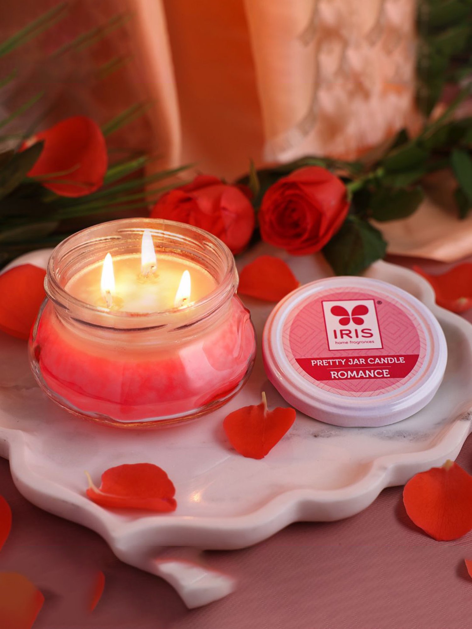 IRIS Pink Romance Pretty Jar Scented Candles