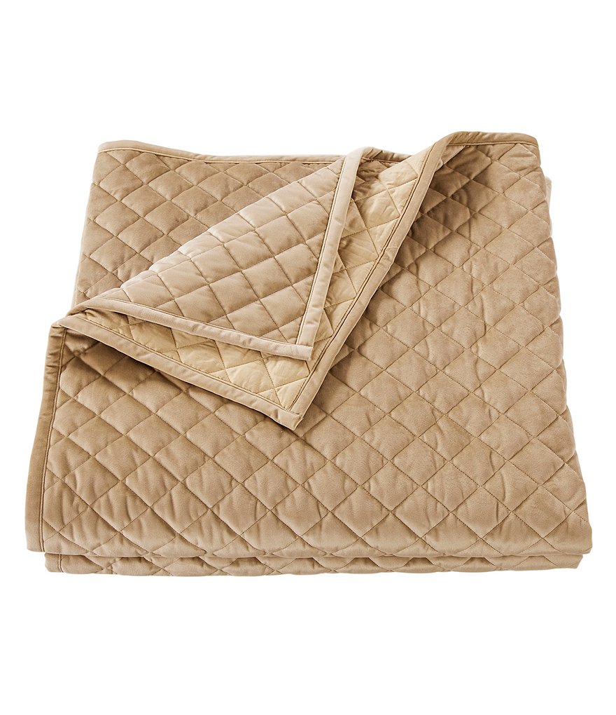 HiEnd Accents Diamond Pattern Velvet Quilt