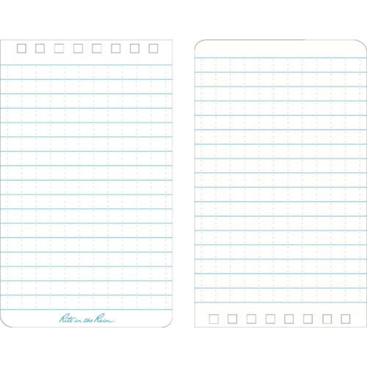 Rite in the Rain 135L All-Weather Top-Spiral Notebook, 3" x 5", Yellow Cover, Universal Pattern (No. 135)